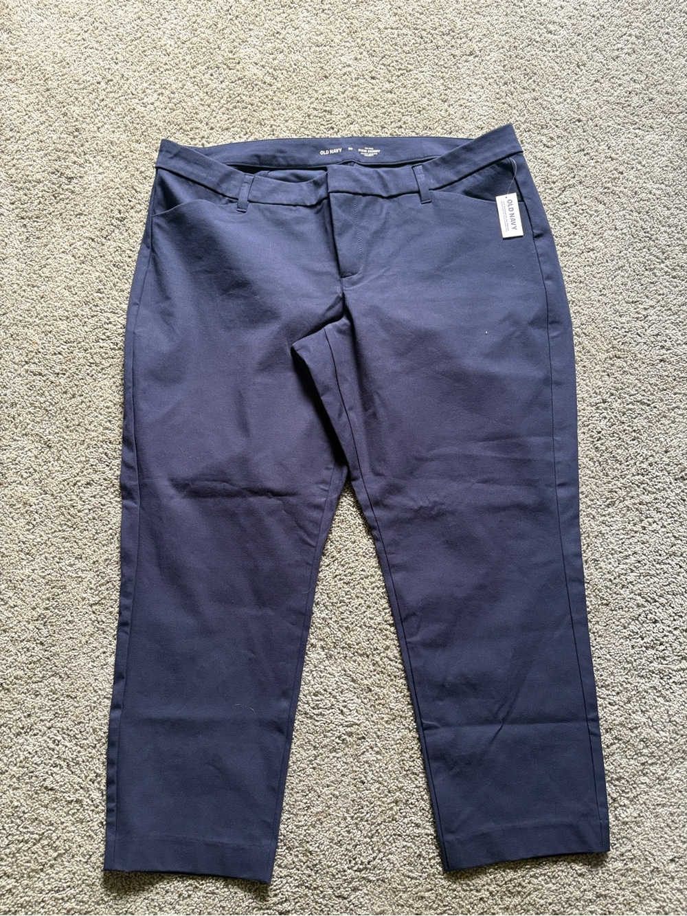Old Navy Mid Rise Pixie Skinny Dark Blue Pants Womens Size 20 NWT Stetch Pockets